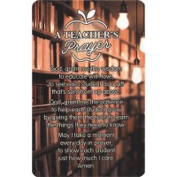 12pk -Bookmark POCKET TEACHER'S PRAYER PAPER 2.5x4 - Pack of 12