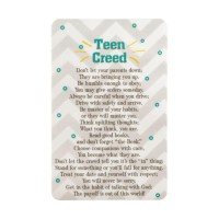12pk -Teen Creed Pocket Card Bookmark Pack - Pack of 12