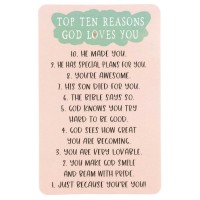 12pk -Bookmark Pocket Top 10 Reasons God Loves - Pack of 12 12pk -Bookmark Pocket Top 10 Reasons God Loves - Pack of 12