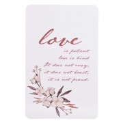 12pk -Pocketcard Love Is Patient Pink Floral - Pack of 12 12pk -Pocketcard Love Is Patient Pink Floral - Pack of 12
