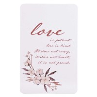 12pk -Pocketcard Love Is Patient Pink Floral - Pack of 12