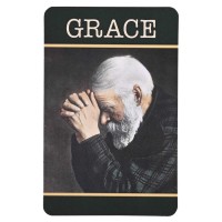 12pk -Pocketcard Man Praying Grace - Pack of 12