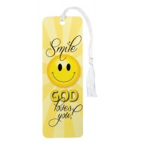 12pk -Bookmark w/ Tassel  SMILE GOD LOVES YOU PAPER - Pack of 12