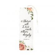 12pk -Bookmark w/ Tassel Above All Love Paper 2X6 - Pack of 12 12pk -Bookmark w/ Tassel Above All Love Paper 2X6 - Pack of 12