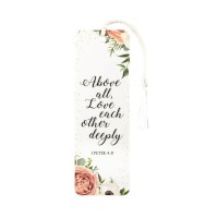 12pk -Bookmark w/ Tassel Above All Love Paper 2X6 - Pack of 12 12pk -Bookmark w/ Tassel Above All Love Paper 2X6 - Pack of 12