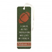 12pk -Bookmark w/ Tassel FOOTBALL PHIL 4:13 PAPER 2X6 - Pack of 12 12pk -Bookmark w/ Tassel FOOTBALL PHIL 4:13 PAPER 2X6 - Pack of 12