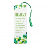 12pk -Bookmark w/ Tassel BELIEVE FOR GOD JN.3:16 PAPER - Pack of 12 12pk -Bookmark w/ Tassel BELIEVE FOR GOD JN.3:16 PAPER - Pack of 12