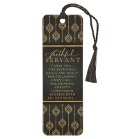 12pk -FAITHFUL SERVANT POEM TASSEL BOOKMARK - Pack of 12