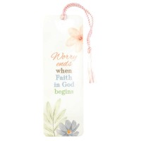 12pk -Tassel Bookmark Worry Ends When Faith - Pack of 12 12pk -Tassel Bookmark Worry Ends When Faith - Pack of 12
