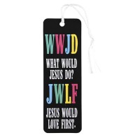 12pk -Tassel Bookmark WWJD Jesus Would Love - Pack of 12