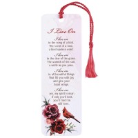 12pk -Tassel Bookmark Cardinal I Live On - Pack of 12