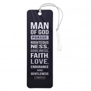 12pk -Tassel Bookmark Man Of God 1 Timothy 6 - Pack of 12 12pk -Tassel Bookmark Man Of God 1 Timothy 6 - Pack of 12