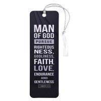 12pk -Tassel Bookmark Man Of God 1 Timothy 6 - Pack of 12 12pk -Tassel Bookmark Man Of God 1 Timothy 6 - Pack of 12