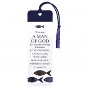 12pk -Tassel Bookmark Man Of God Fish - Pack of 12 12pk -Tassel Bookmark Man Of God Fish - Pack of 12