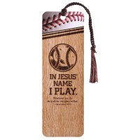 12pk -Tassel Bookmark Baseball In Jesus Name - Pack of 12