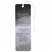12pk -Tassel Bookmark Casting Care Upon Him - Pack of 12