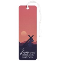 12pk -Tassel Bookmark Jesus Carried The Cross - Pack of 12