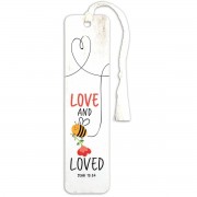 12pk -LOVE AND BEE LOVED TASSEL BOOKMARK - Pack of 12