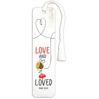 12pk -LOVE AND BEE LOVED TASSEL BOOKMARK - Pack of 12