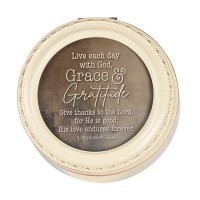 Keepsake Box Round Ivory Grace Gratitude
