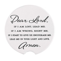 2pk -Car Coasters If I Am Lost Lead Me 2pack - (Pack of 2)