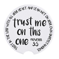 2pk -Car Coasters Trust In The Lord 2pack - (Pack of 2)