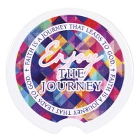2pk -Car Coasters Faith Is A Journey 2 Pk - (Pack of 2)