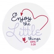 2pk -Car Coasters Enjoy Little Things 2 Pk - (Pack of 2)