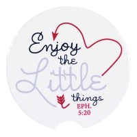 2pk -Car Coasters Enjoy Little Things 2 Pk - (Pack of 2)