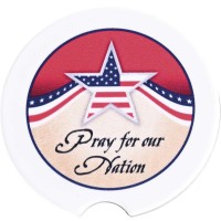 2pk -Car Coasters Pray For Our Nation 2 Pk - (Pack of 2)