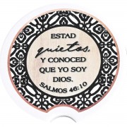 2pk -Car Coasters Estad Quietos Salmos 46:10 - (Pack of 2)