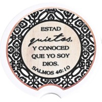 2pk -Car Coasters Estad Quietos Salmos 46:10 - (Pack of 2) 2pk -Car Coasters Estad Quietos Salmos 46:10 - (Pack of 2)