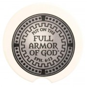2pk -Car Coasters Armor God Eph.6:13 2-Pack - (Pack of 2)