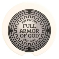 2pk -Car Coasters Armor God Eph.6:13 2-Pack - (Pack of 2)