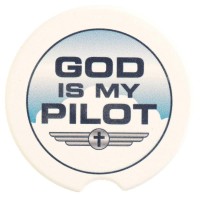 2pk -Car Coasters God Is My Pilot 2-Pack - (Pack of 2) 2pk -Car Coasters God Is My Pilot 2-Pack - (Pack of 2)