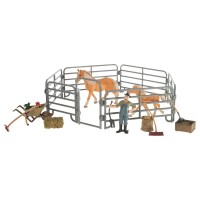 FARM FENCE AND ASSORTED PLASTIC TOY