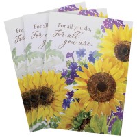 2pk -Card Set Thank You Sunflowers - (Pack of 2)