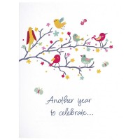 2pk -Card Set Birthday Cute Birds Scripture - (Pack of 2)