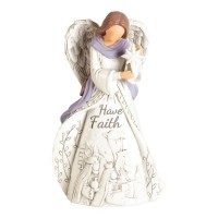 2pk -ANGEL FAITH STAR WITH WISEMEN RESIN - (Pack of 2)
