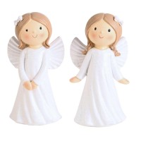 6pk -Angel Glitter Resin 2-Assorted 3.5H - Pack of 6