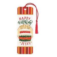 12pk -Bookmark w/ Tassel HAPPY BIRTHDAY JESUS PAPER 2x6 - Pack of 12