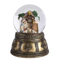 Waterglobe Nativity Gold Base Waterglobe Nativity Gold Base