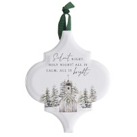 2pk -Ornament Silent Night Green Hanger - (Pack of 2) 2pk -Ornament Silent Night Green Hanger - (Pack of 2)