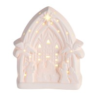 4pk -Nativity LED LightUp Arch Porcelain 4.5H - Pack of 4