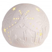 2pk -Nativity LED Light Up Orb Porcelain 4H - (Pack of 2)