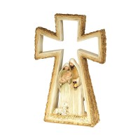 1 PIECE HOLY FAMILY IN CROSS 8.5"H