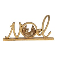 GOLD NOEL SIGN WISEMEN RESIN 10"L
