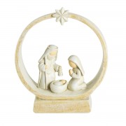 2pk -1-Piece Holy Family In Creche 4.625in - (Pack of 2) 2pk -1-Piece Holy Family In Creche 4.625in - (Pack of 2)