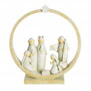 1-Piece Nativity In Creche 8in 1-Piece Nativity In Creche 8in