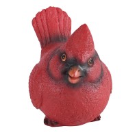4pk -Cardinal Figurine Front Facing Perched - Pack of 4